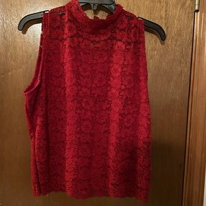 Lace sleeveless shell